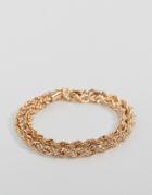 Chained & Able Double Wrap Rope Chain Bracelet In Gold - Gold
