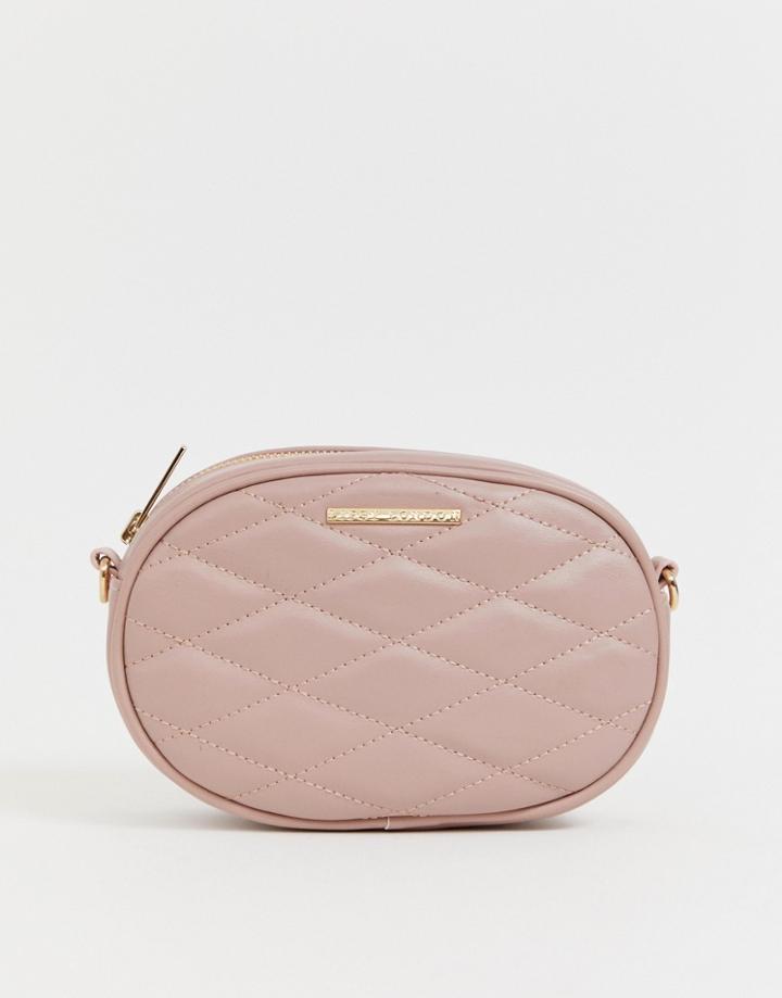 Lipsy Quilted Fanny Pack/cross Body In Pink - Pink