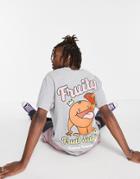 Crooked Tongues T-shirt With Fruity Character Print In Gray