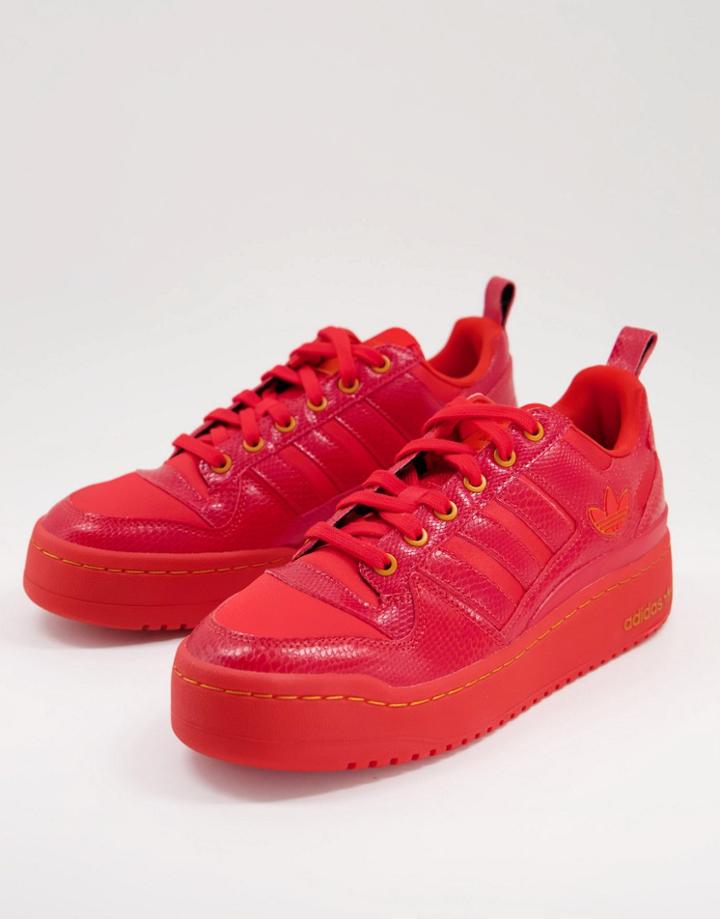 Adidas Originals Forum Bold Sneakers In Red