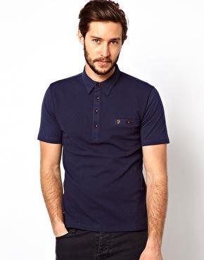Farah Vintage Polo Shirt - Navy