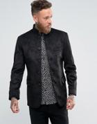 Rogues Of London Button Up Moleskin Jacket - Black