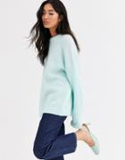 & Other Stories Round Neck Longline Sweater In Mint Green