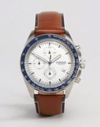 Fossil Chronograph Leather Watch In Tan Ch3029 - Tan
