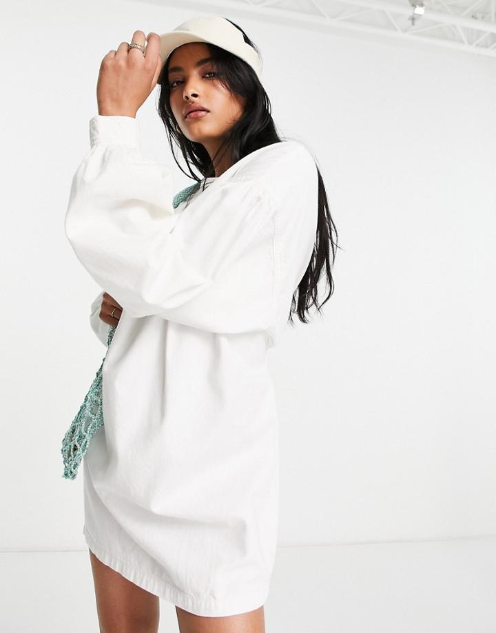 Allsaints Tali Smock Dress In White