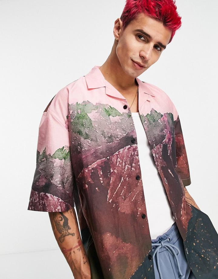 Topman Photographic Print Shirt In Multi