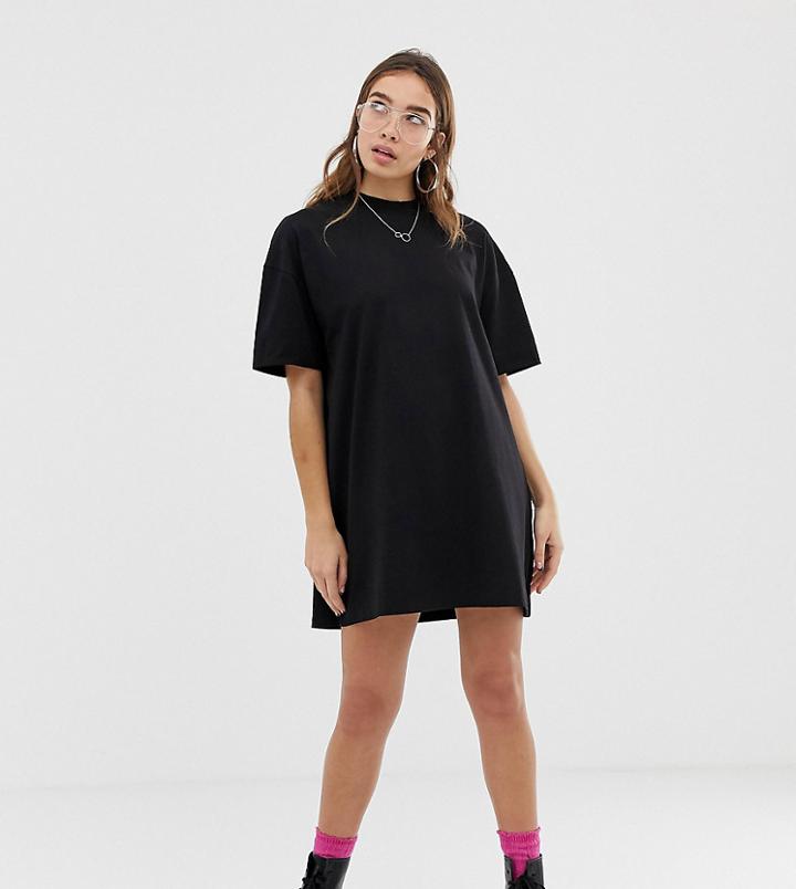 Collusion Mini T-shirt Dress In Black