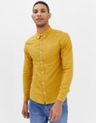 New Look Regular Fit Oxford Shirt In Mustard - Yellow