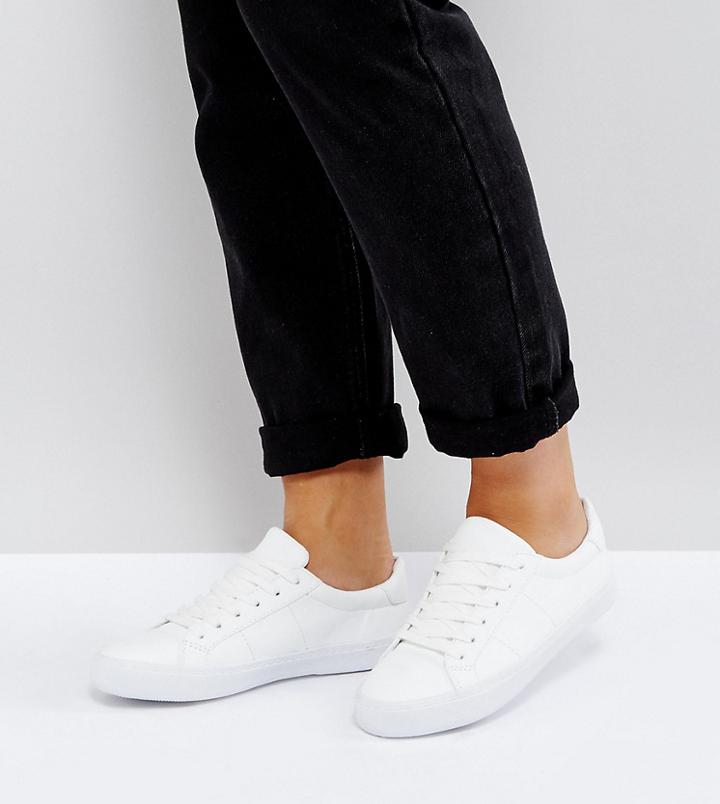 Asos Devlin Lace Up Sneakers - White