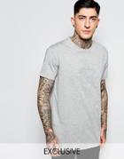 Brooklyn Supply Co T-shirt Coney Island Beach Reverse Print In Gray Marl - Gray Marl
