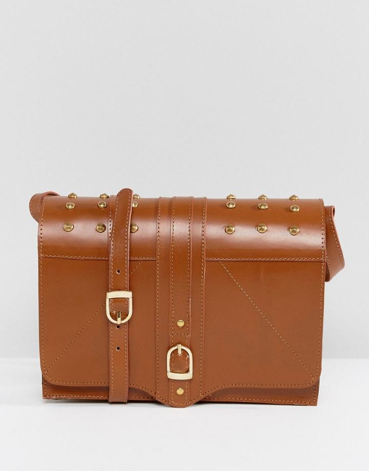 Park Lane Leather Across Body Bag - Tan