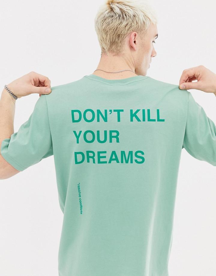 Weekday X Non Violence Frank T-shirt In Green - Green