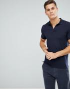 Asos Muscle Fit Jersey Polo In Navy - Navy