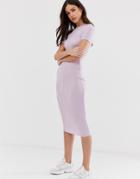 Asos Design Two-piece Knitted Midi Skirt - Purple