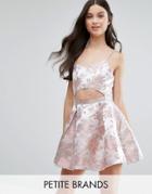 Missguided Petite Cut-out Baroque Print Mini Dress - Pink