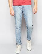 Weekday Friday Skinny Jeans In Stretch Blue Beat Light Wash - Blue Beat