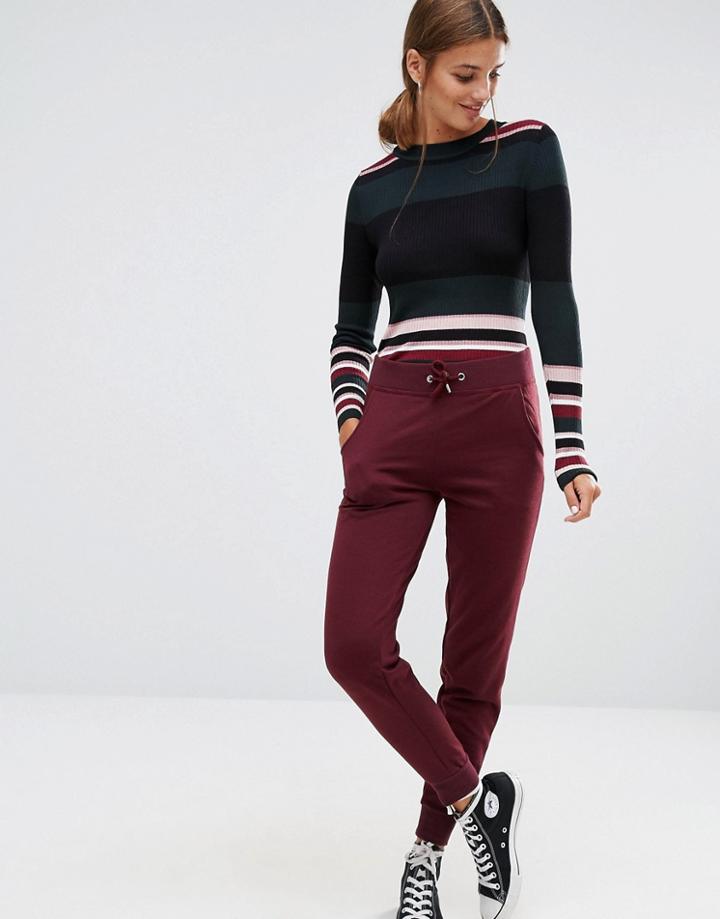 New Look Slim Leg Track Pants - Red