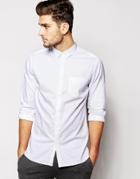 New Look Long Sleeve Oxford Shirt In Regular Fit In White - White