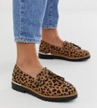 New Look Chunky Loafer In Animal Print