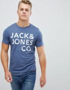 Jack And Jones Bold Print T-shirt - Blue