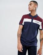 Jack & Jones Originals Polo Shirt With Retro Sports Panels - Navy