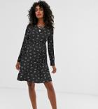 New Look Maternity Jersey Smock Dress In Spot Floral Print - Multi