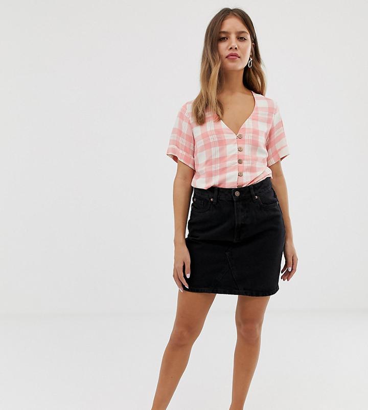 New Look Denim Skirt In Black