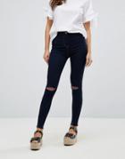 Parisian Knee Rip Jeans - Navy