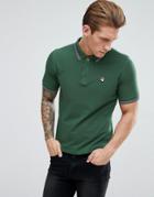 Fila Vintage Short Sleeve Polo Shirt In Green - Green