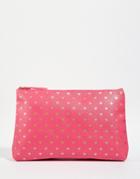Bombay Duck Toiletry Bag In Heart Print - Pink