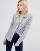 Pieces Jen Floral Blouse - Blue