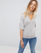 Vero Moda Choker Detail Top - Pink