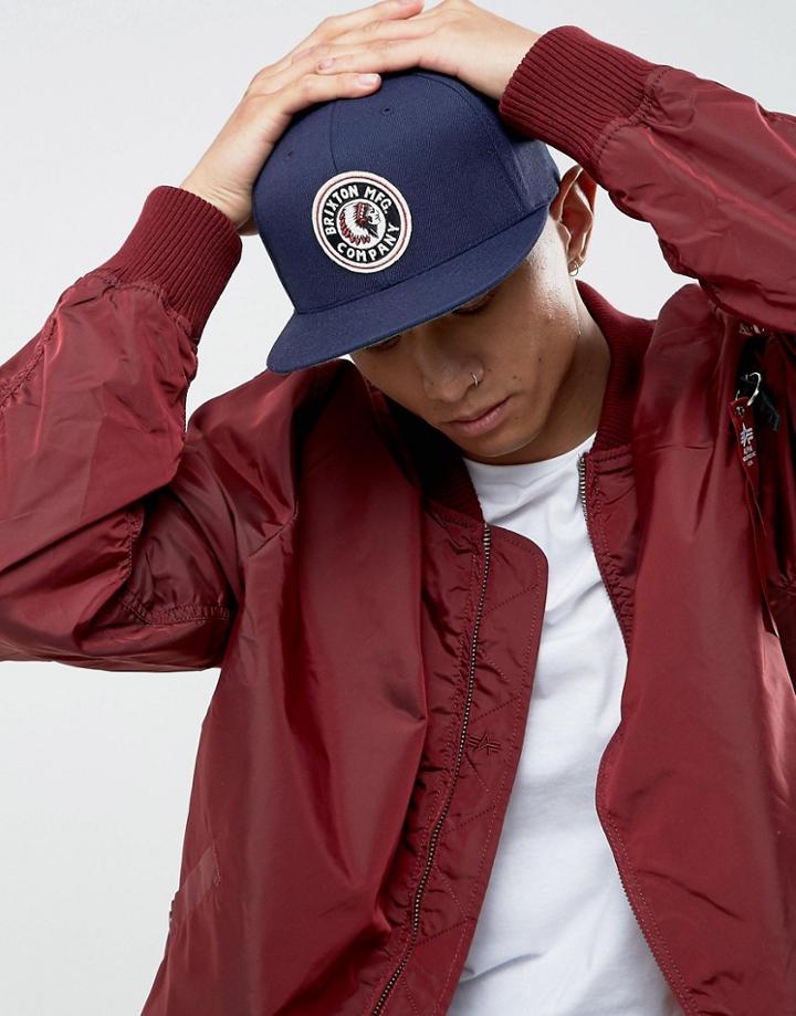 Brixton Rival Snapback Cap - Navy