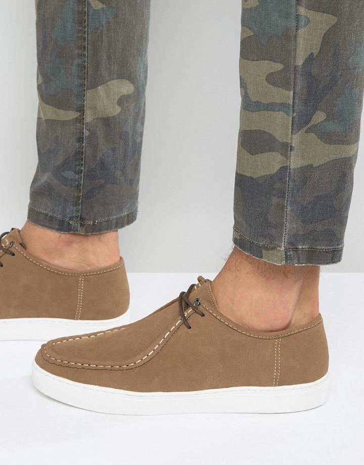 New Look Faux Suede Moccasin Sneakers In Tan - Tan