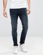 Only & Sons Washed Indigo Jeans In Slim Fit - Blue