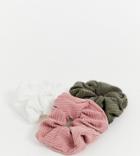 My Accessories London Exclusive Cord Scrunchie 3 Pack