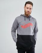 Armada Multiply Logo Hoodie Cut & Sew Contrast In Charcoal/black - Gray