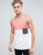 Another Influence Color Block Tank - Pink