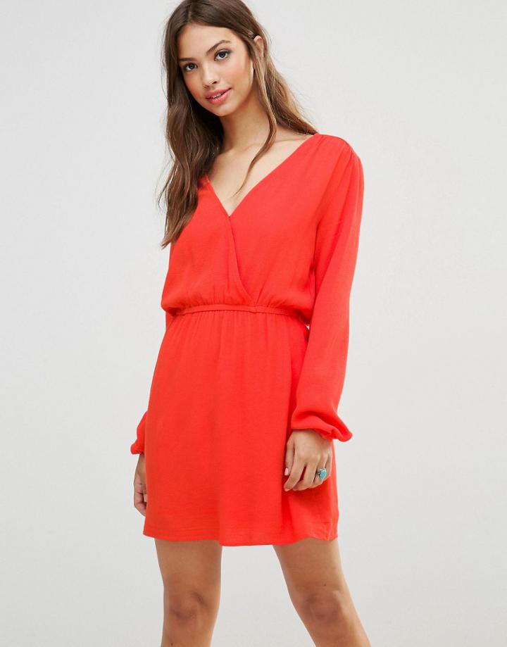 Minkpink Long Sleeve Tunic Dress - Orange