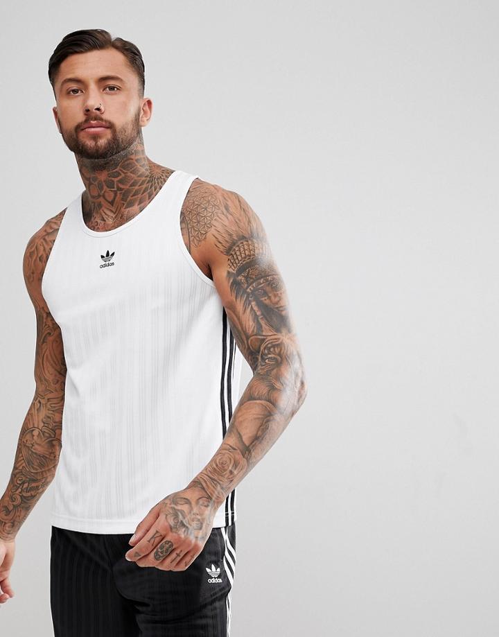 Adidas Originals Adicolor Soccer Tank In White Cv8609 - White