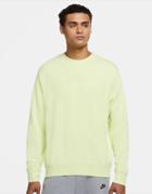 Nike Wash Pack Crew Neck Sweat In Lime-green