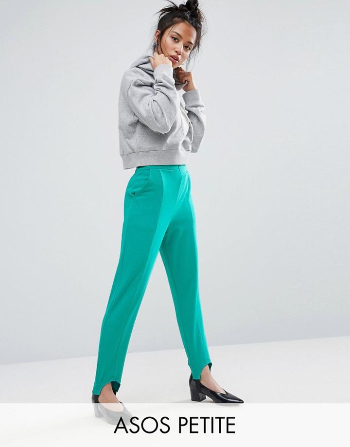 Asos Petite Deconstructed Stirrup Joggers - Green