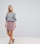 Asos Petite Tailored A-line Mini Skirt - Pink