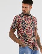 Only & Sons Baroque Patterned T-shirt In Black