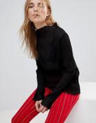 The English Factory Ruffle Detail Blouse - Black