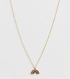 Monki Rainbow Necklace With Gold Chain - Multi
