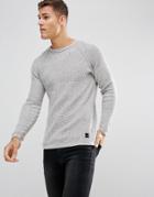 Only & Sons Knitted Sweater Ribbed With Raglan Sleeve - Gray