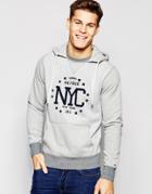 Tommy Hilfiger Hoodie With Nyc Print - Gray
