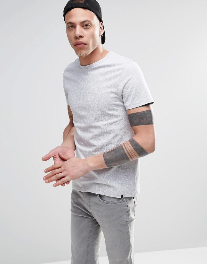 Adpt Crew Neck T-shirt With All Over Print Graphic - High Rise