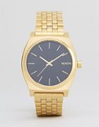Nixon Porter Gold Bracelet Watch With Black Sunray Dial - Gold
